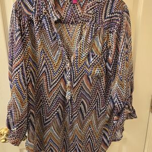 Multicolor Chevron Women's Top